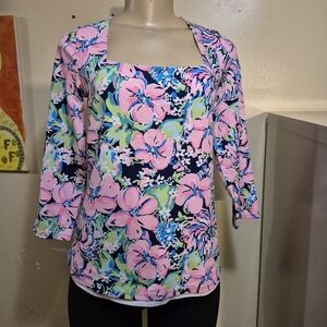 Lilly Pulitzer Floral Blouse M